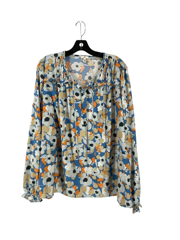 Top Long Sleeve By Joie In Floral Print, Size: Xl