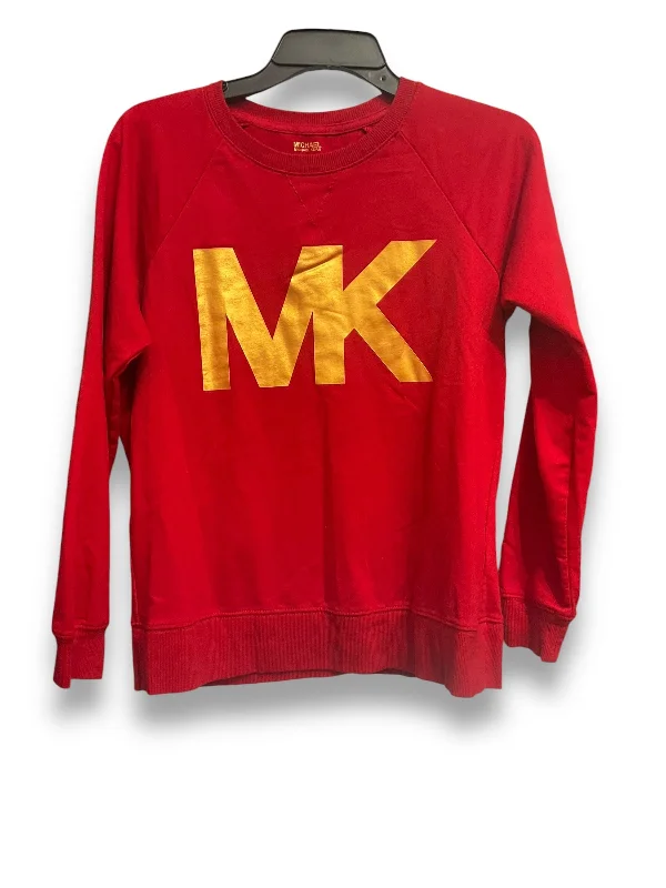 Top Long Sleeve By Michael By Michael Kors In Red, Size: S