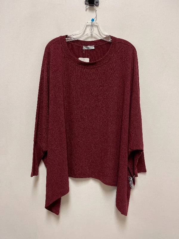 Tunic Long Sleeve By Clothes Mentor In Red, Size: L