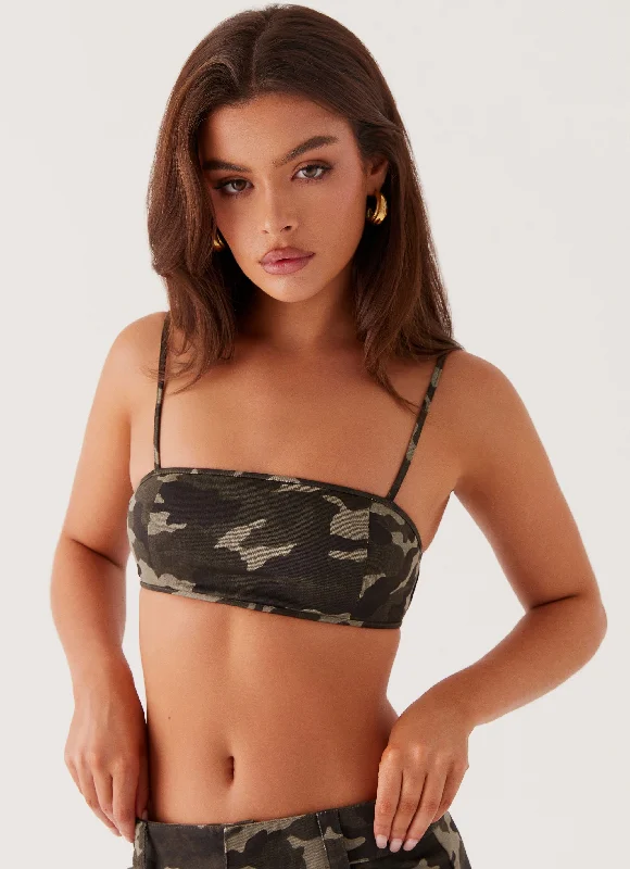 Underground Lust Crop Top - Camo