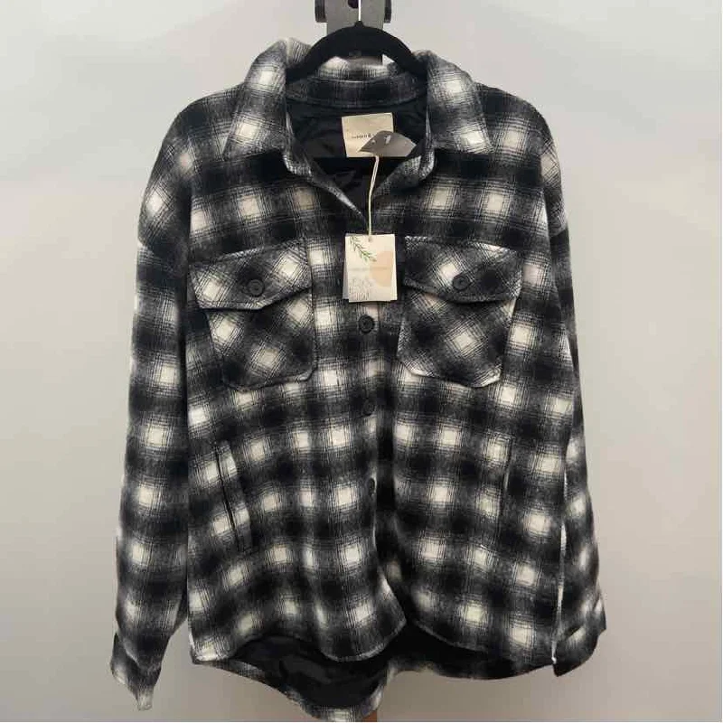 Thread & Supply Women's Size L Black Plaid Jacket